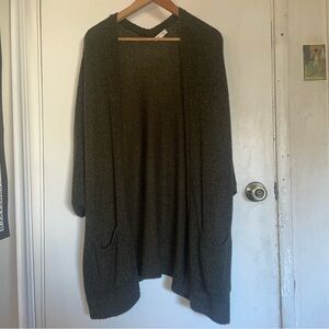 Cozy Green Open-Front Sweater